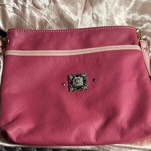 Chic Pink Embellished Crossbody
